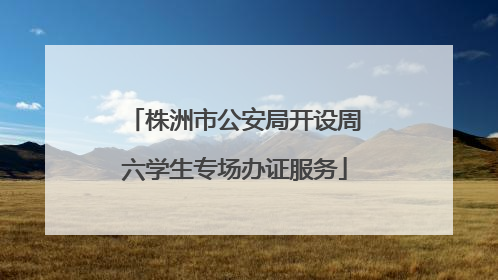 株洲市公安局开设周六学生专场办证服务