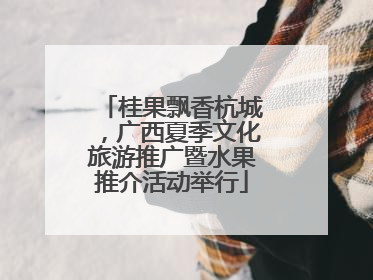 桂果飘香杭城，广西夏季文化旅游推广暨水果推介活动举行