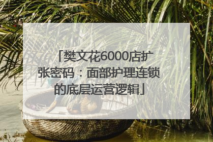 樊文花6000店扩张密码：面部护理连锁的底层运营逻辑