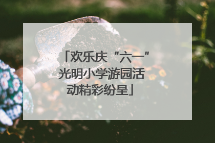 欢乐庆“六一” 光明小学游园活动精彩纷呈