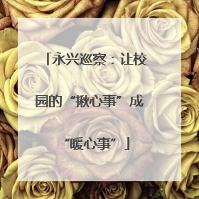 永兴巡察：让校园的“揪心事”成“暖心事”