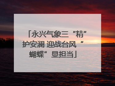 永兴气象三“精”护安澜 迎战台风“蝴蝶”显担当