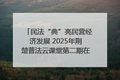 民法“典”亮民营经济发展 2025年荆楚普法云课堂第二期在武汉客厅开讲