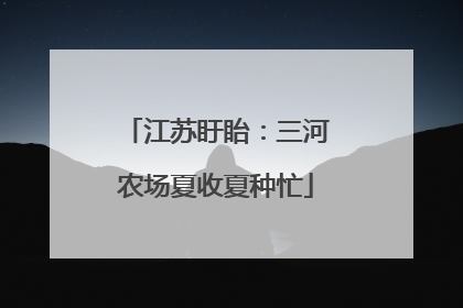 江苏盱眙：三河农场夏收夏种忙