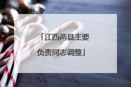 江西两县主要负责同志调整