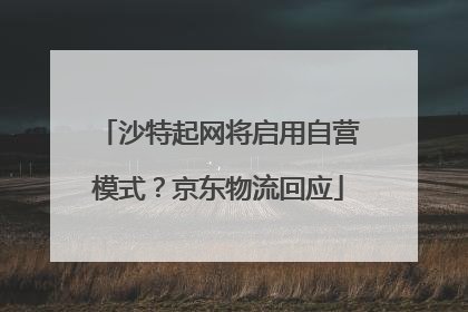 沙特起网将启用自营模式？京东物流回应