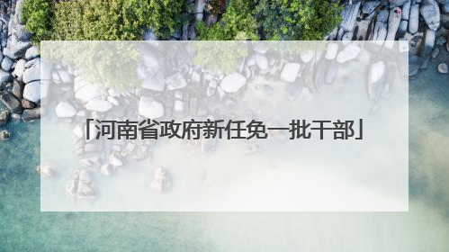 河南省政府新任免一批干部