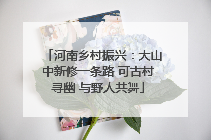河南乡村振兴：大山中新修一条路 可古村寻幽 与野人共舞