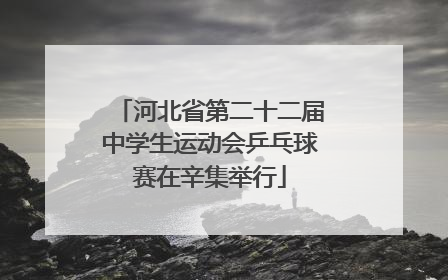 河北省第二十二届中学生运动会乒乓球赛在辛集举行