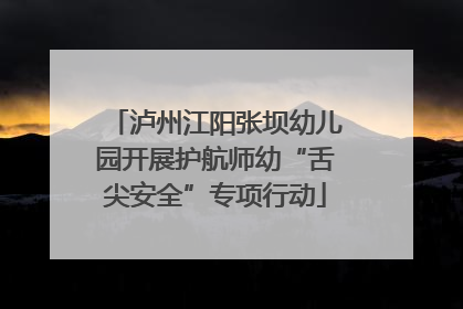 泸州江阳张坝幼儿园开展护航师幼“舌尖安全”专项行动