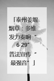 泰州姜堰烟草：多维发力奏响“6·29”普法宣传“最强音”
