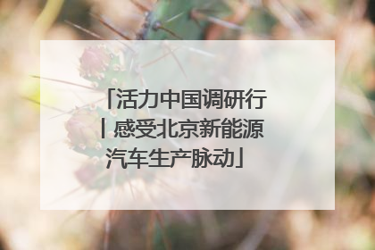 活力中国调研行丨感受北京新能源汽车生产脉动