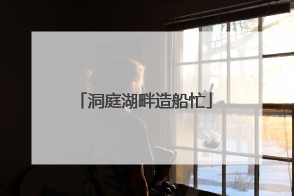 洞庭湖畔造船忙