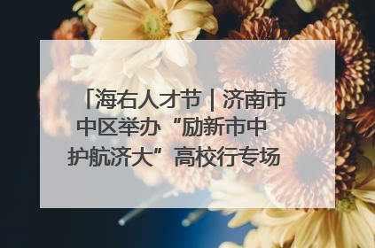 海右人才节｜济南市中区举办“励新市中 护航济大”高校行专场活动暨“青年人才 乐享市中”品牌推介会