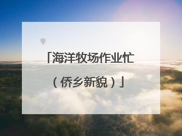 海洋牧场作业忙（侨乡新貌）