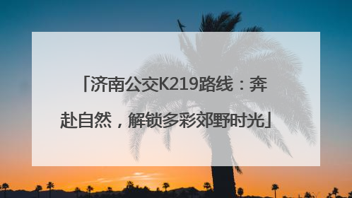 济南公交K219路线：奔赴自然，解锁多彩郊野时光