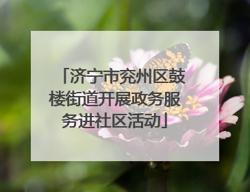 济宁市兖州区鼓楼街道开展政务服务进社区活动