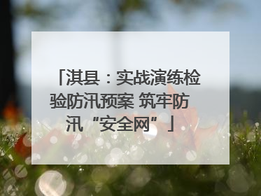 淇县：实战演练检验防汛预案 筑牢防汛“安全网”