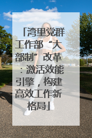 湾里党群工作部“大部制”改革：激活效能引擎，构建高效工作新格局