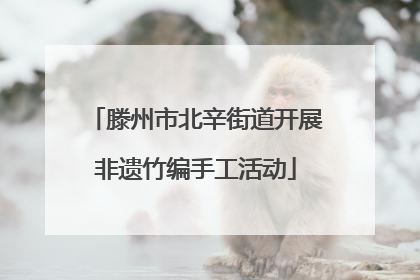 滕州市北辛街道开展非遗竹编手工活动