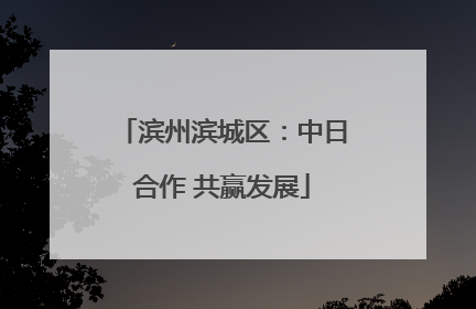 滨州滨城区：中日合作 共赢发展