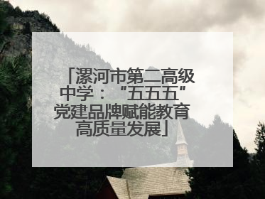 漯河市第二高级中学：“五五五”党建品牌赋能教育高质量发展
