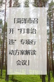 菏泽市召开“打非治违”专项行动方案解读会议
