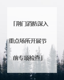 荆门消防深入重点场所开展节前专项检查