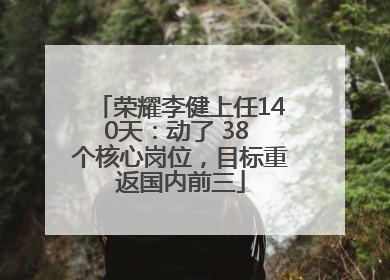 荣耀李健上任140天：动了 38 个核心岗位，目标重返国内前三