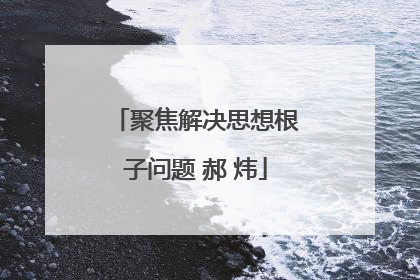 聚焦解决思想根子问题 郝 炜