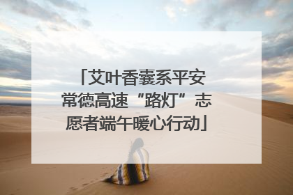 艾叶香囊系平安 常德高速“路灯”志愿者端午暖心行动