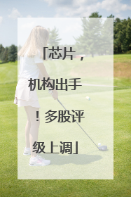 芯片，机构出手！多股评级上调