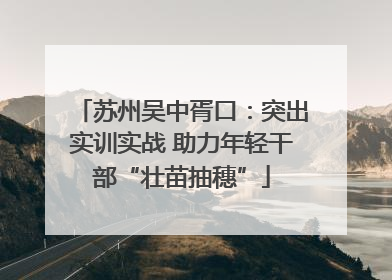 苏州吴中胥口：突出实训实战 助力年轻干部“壮苗抽穗”