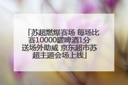 苏超燃爆赛场 每场比赛10000罐啤酒1分送场外助威 京东超市苏超主题会场上线