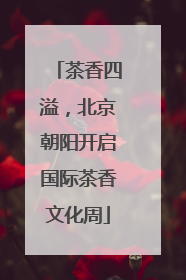茶香四溢，北京朝阳开启国际茶香文化周