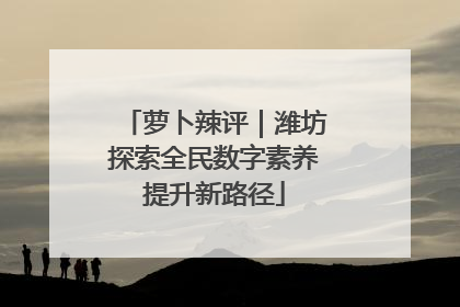 萝卜辣评｜潍坊探索全民数字素养提升新路径