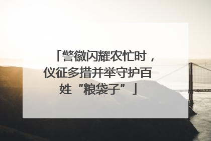 警徽闪耀农忙时，仪征多措并举守护百姓“粮袋子”