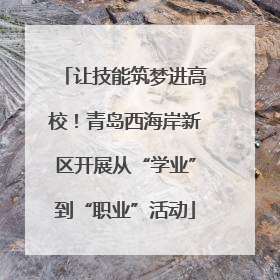 让技能筑梦进高校！青岛西海岸新区开展从“学业”到“职业”活动