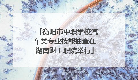 衡阳市中职学校汽车类专业技能抽查在湖南财工职院举行