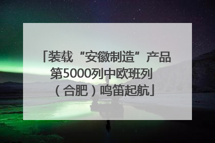 装载“安徽制造”产品 第5000列中欧班列（合肥）鸣笛起航