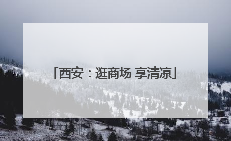 西安：逛商场 享清凉