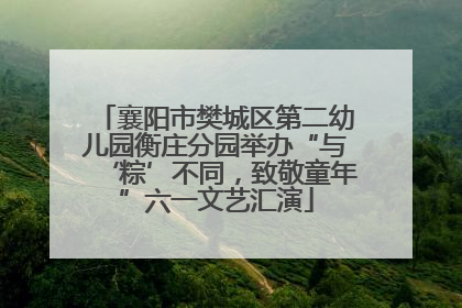 襄阳市樊城区第二幼儿园衡庄分园举办“与‘粽’不同，致敬童年”六一文艺汇演