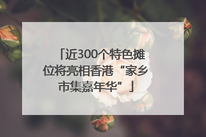 近300个特色摊位将亮相香港“家乡市集嘉年华”