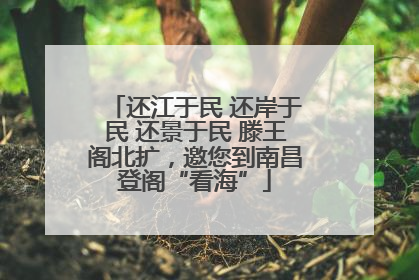 还江于民 还岸于民 还景于民 滕王阁北扩，邀您到南昌登阁“看海”