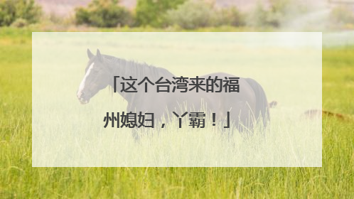 这个台湾来的福州媳妇，丫霸！