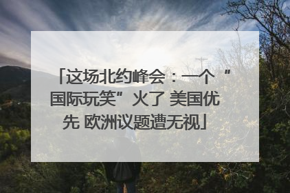 这场北约峰会：一个“国际玩笑”火了 美国优先 欧洲议题遭无视