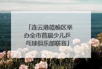 连云港赣榆区举办全市首届少儿乒乓球俱乐部联赛