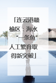 连云港赣榆区：海水“一条鱼”人工繁育取得新突破