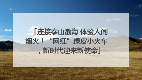 连接泰山渤海 体验人间烟火！“网红”绿皮小火车，新时代迎来新使命