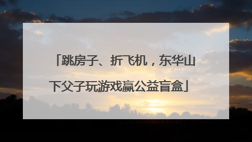 跳房子、折飞机，东华山下父子玩游戏赢公益盲盒